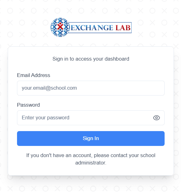 Exchange lab — Dashboard